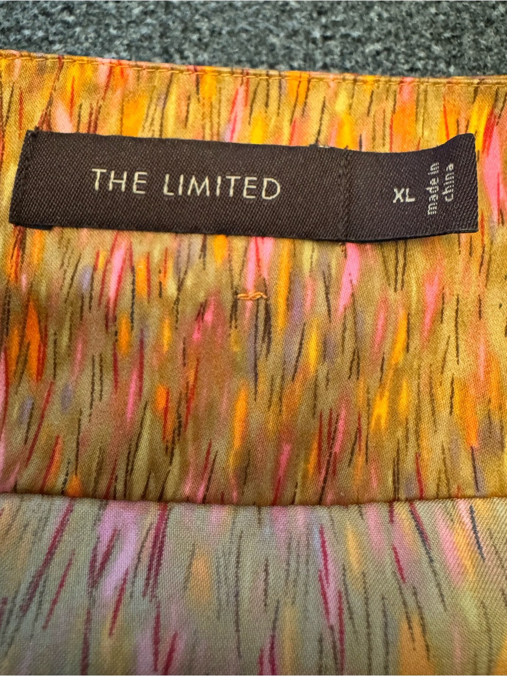The Limited Cowl Neck Blouse Sleeveless Multicolor Abstract Print Top XL - Picture 6 of 8